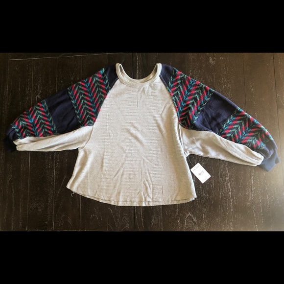 Free People Tops - FREE PEOPLE Southwestern Sea Combo Thermal Top